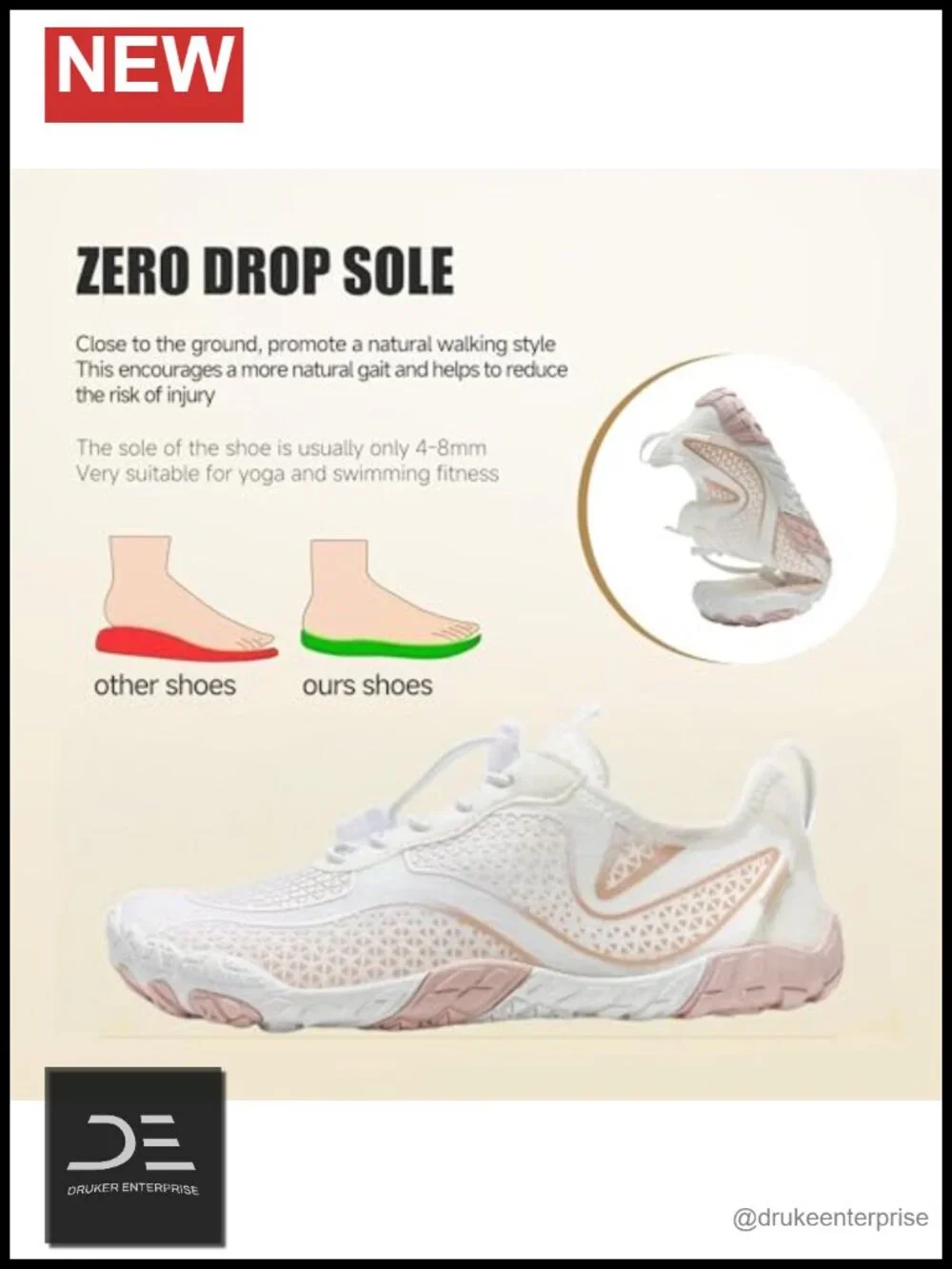 Barefoot Shoes Women Wide Toe Box Breathable Quick-Dry Non-Slip Water Shoes